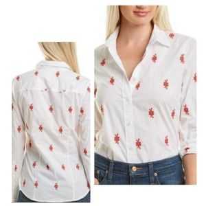 J. Crew • Cotton Poplin Slim “Perfect” Shirt • Size 2